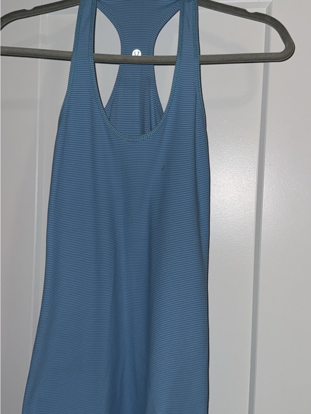 lululemon athletica Blue Striped Racerback Tank